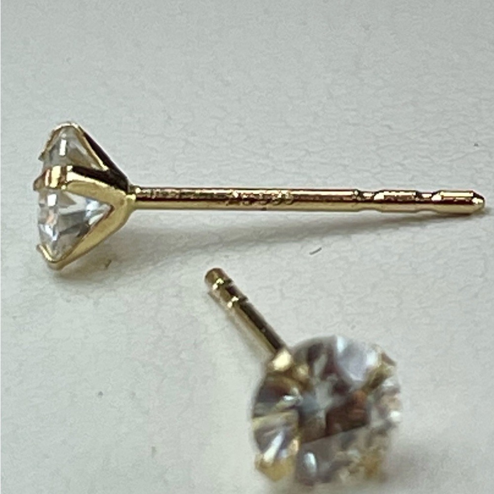 Certified Diamond studs earrings. 14KT Solid Yellow Gold .50ct Total - Picture 14 of 14
